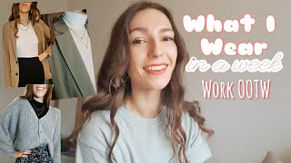 What I Wear in a Week  Work Outfits  Teacher OOTW [upl. by Soloma10]