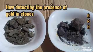 How detecting gold prescence in stones [upl. by Hertha]