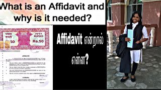 Affidavit  Meaning Purpose and details explained in Tamil I Saya Thamizhachi [upl. by Stoll]