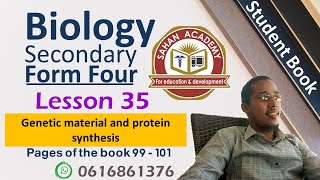 BIOLOGY FORM 4  LESSON 35  GENETIC METERIAL AND PROTEIN SYNTHESIS [upl. by Hodgson406]