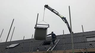 Installatie dakinbouwwarmtepomp HydroTop nieuwbouwproject Rijsen [upl. by Abbotson]