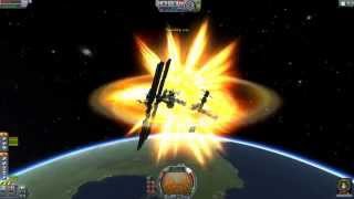 Colliding Things At Orbital Speeds in Kerbal Space Program [upl. by Nya]