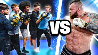 Worlds STRONGEST Man VS 5 Fighters  FULL BOXING FIGHT Knockout  Eddie Hall [upl. by Damour758]