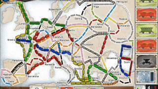 Ticket to Ride Europe iOS Gameplay [upl. by Shirline]