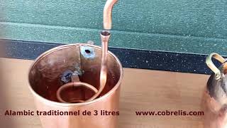 Alambic traditionnel de 3 litres cuivre [upl. by Annadroj]