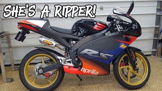 YZ85 Swapped Aprilia RS50  Small Fixes And Unleashed On The Street [upl. by Annalee]