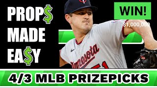 4323 MLB PRIZEPICKS PLAYER PROP PICKS  PROPS MADE EASY [upl. by Lynsey827]