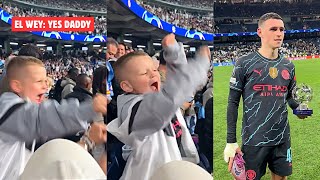 Phil Foden’s Son Reaction To His Goal Against Real Madrid [upl. by Goldston]