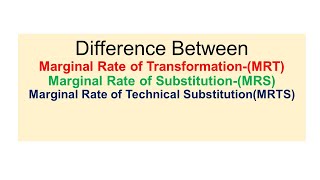 Difference between MRS MRT and MRTS PGT UGCNET COMMERCE MANAGEMENT ECONOMICS [upl. by Jarret]