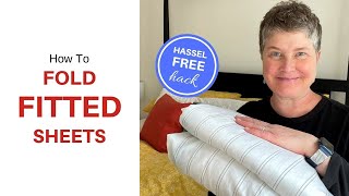 How To Fold Fitted Sheets the Easy Way  Hassle Free Hack [upl. by Haimirej]