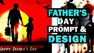 Fathers Day Social Media Post Design in AI Fathers Day Design in AI Fathers Day Design Prompt [upl. by Zzabahs]