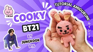 BT21  COOKY  How to amigurumi Cooky  tutorialamigurumi  Jeon Jungkook bt21amigurumi [upl. by Ronoel347]