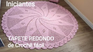 diy TAPETE redondo de crochê para sala passo a passo tapete redondo em crochê espiral [upl. by Leland17]