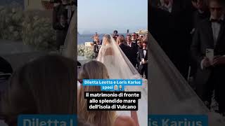 Diletta Leotta e Loris Karius sposi matrimonio di fronte allo splendido mare dell’isola di Vulcano [upl. by Earissed]