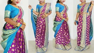 RECEPTION বা বৌভাতে শাড়ি পরবে কিভাবে  BRIDAL SAREE DRAPING [upl. by Hwang]