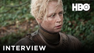 Game Of Thrones  Interview with Gwendoline Christie Brienne of Tarth  Official HBO UK [upl. by Nnylodnewg]