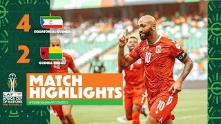 HIGHLIGHTS  Equatorial Guinea 🆚 GuineaBissau TotalEnergiesAFCON2023  MD2 Group A [upl. by Anivle]