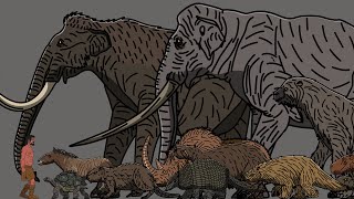 Extinct North America South America and Europe Herbivorous Size ComparisonAnimated [upl. by Goldin]