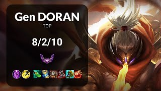 Gen Doran Jax vs Darius TOP  KR Patch 1324 [upl. by Clevie]