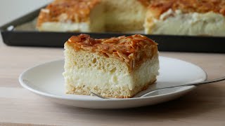 Bienenstich Blechkuchen Backen Rezept  Baking German Bee Sting Cake Recipe  ENG SUBS [upl. by Minsat]