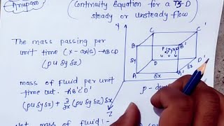 Continuity Equation for 3D flow [upl. by Eciram]