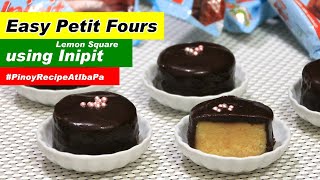 Easy Petit Fours Recipe using Lemon Square INIPIT  How to make Petit Fours [upl. by Osnohpla]