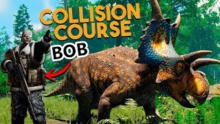 MUNDO PERDIDO HOSTIL VELOCIRAPTOR e HUMANOS ACHEI UM AMIGO BOB  Collision Course  PTBR [upl. by Anaher]