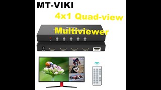 4K 30Hz HDMI Multiviewer 4x1 by MTVIKI [upl. by Akeyla]