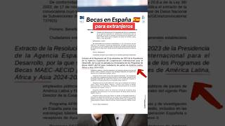 YA DISPONIBLE Becas en España para los extranjeros [upl. by Seugirdor]