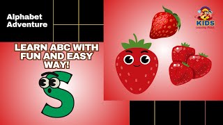 S for Strawberry  ABC Alphabet  Letter S  Learn S Words In Fun Way  Kids Learning Mania learn [upl. by Siulesoj]