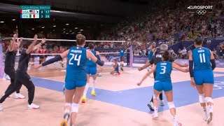 Olimpiadi Parigi 2024 Volley Stati Uniti 🇺🇸 Italia 🇮🇹 VITTORIA CLAMOROSA AZZURRE NELLA STORIA [upl. by Doggett]