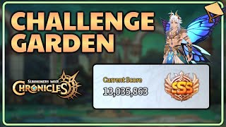 Updated CHALLENGE GARDEN 13M SSS Run amp Tips  Summoners War Chronicles [upl. by Eentrok]