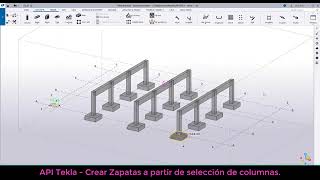 Creación de Zapatas  API Tekla  C [upl. by Anirb455]