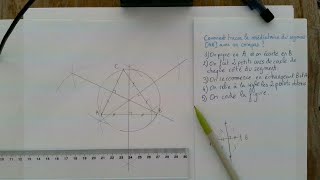 Comment construire la médiatrice dun segment et tracer le cercle circonscrit à un triangle 5e [upl. by Aknahs]