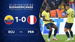 ECUADOR vs PERÚ 10  RESUMEN  ELIMINATORIAS SUDAMERICANAS  FECHA 8 [upl. by Andra400]