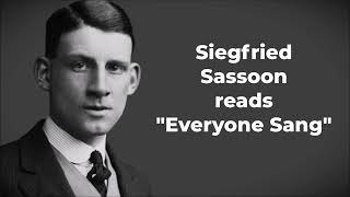 SIEGFRIED SASSOON reads quotEveryone Sangquot [upl. by Ricardo578]