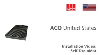 ACO quotHow Toquot Series Self  DrainMat Install [upl. by Sibley]