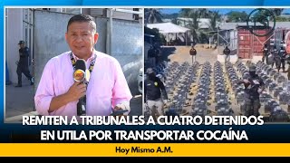 Remiten a tribunales a cuatro detenidos en Utila por transportar cocaína [upl. by Ibbed212]