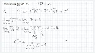 Granica ciągu z pierwiastkiem ntego stopnia [upl. by Aruabea52]