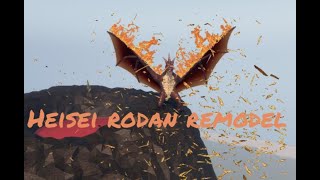 Heisei rodan remodel kaiju universe [upl. by Hgielek]