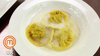 Wonderful Langoustine Ravioli  MasterChef UK  MasterChef World [upl. by Nahgaem170]