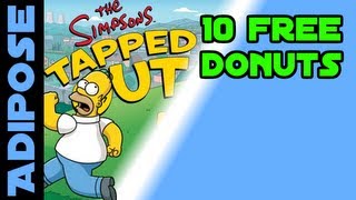 Simpsons Tapped Out10 free donuts from Homer [upl. by Aratnahs]