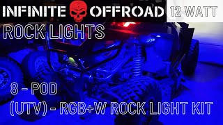 RZR PRO XP Infinite Offroad Rock Lights 8 pods 12watt [upl. by Ytissac195]