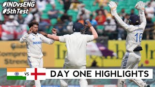 India vs England 5th Test DAY 1 Full Match Highlights  IND vs ENG 5th Test DAY 1 Full Highlights [upl. by Colier699]