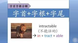 字首字根分解 字首字根字尾 intractable [upl. by Dorolisa]