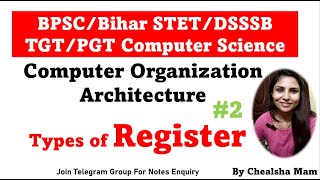 Types of Register in Computer Architecture DSSSB TGT Computer Crash CourseBihar STETBPSC Computer [upl. by Healey]