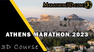 ATHENS MARATHON 2023 3D Course [upl. by Bach480]