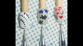 Como utilizar Punteros o punsones para uñas  Diseños de uñas con puntero dotting easy nail art [upl. by Vassaux93]