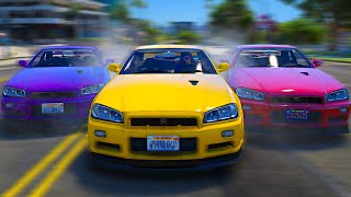 R34 Skyline Gang Takes Over In GTA 5 RP [upl. by Jasik184]