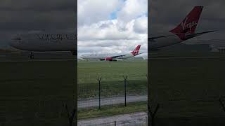 Virgin Atlantic A330 roaring departure from Manchester [upl. by Lyrahc740]